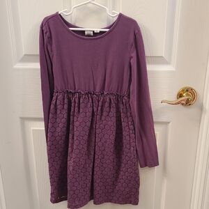 Gap Purple Fit and Flare Long Sleeve Dress